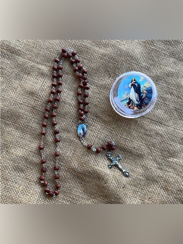 Guardian Angel Rosary Catholic Wooden New In Box New In Box